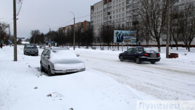 Более 20 единиц техники задействовали для очистки дорог от снега в Лунинецком районе