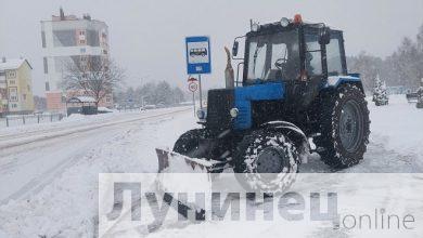 В Лунинецком районе идёт снегопад