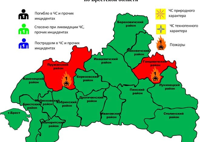 Два пожара в Брестской области: в Пружанском районе горела хозпостройка, в Ганцевичском — дом