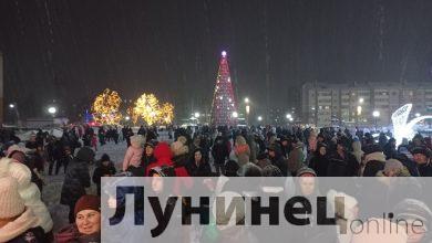 В Микашевичах открыли главную городскую новогоднюю ёлку