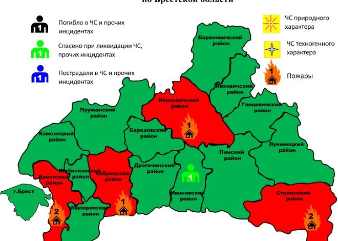 Шесть пожаров зарегистрировано в Брестской области