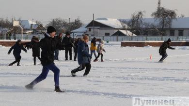 День снега отметили в Лунинце