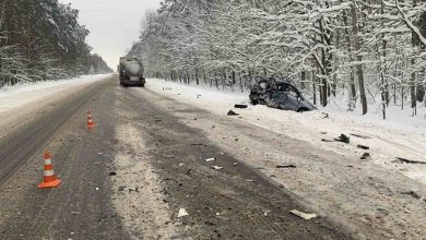 В Лунинецком районе произошла авария на автодороге М-10