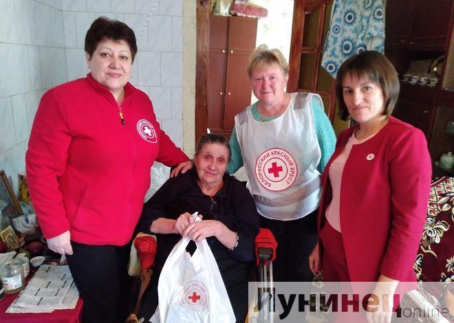 Волонтёры Красного Креста поздравили своих подопечных в Лунинецком районе