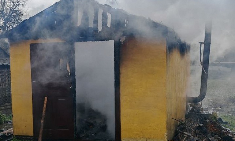 Хозпостройка горела в Кожан-Городке Лунинецкого района