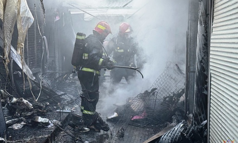 На рынке "Юбилейный" в Бресте произошёл пожар 