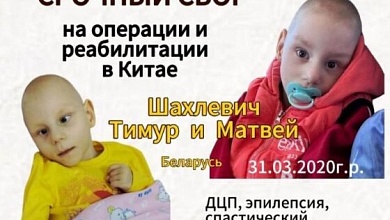 Тимур и Матвей Шахлевичи нуждаются в нашей помощи