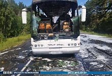 Подробности возгорания автобуса под Лунинцем