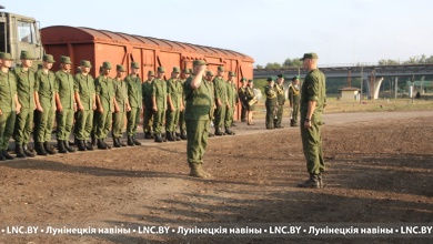 Военные из Лунинца вернулись домой после учений в России