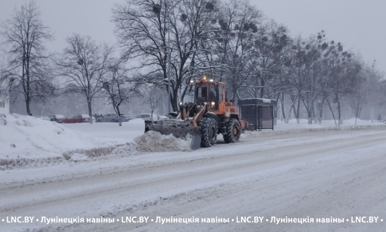 Мощный снегопад обрушился 8 января на Лунинецкий район!