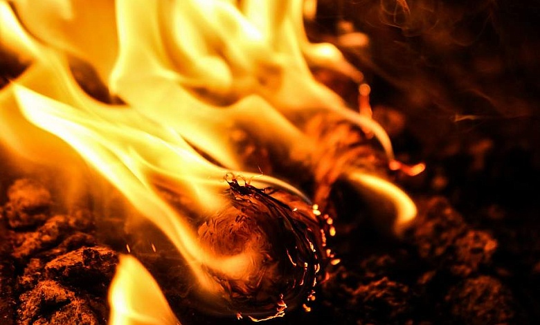 Хозпостройка сгорела в Лунинецком районе