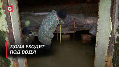 Зимний паводок в Гомельской области. Подтопило более 70 жилых домов. Набирает мощь и Припять