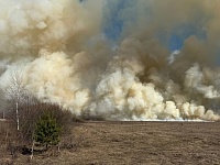 Спасатели второй день тушат пожар в Пинском районе