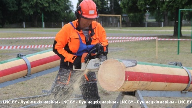 Вальщики леса Лунинетчины продемонстрировали мастерство во время районного конкурса 