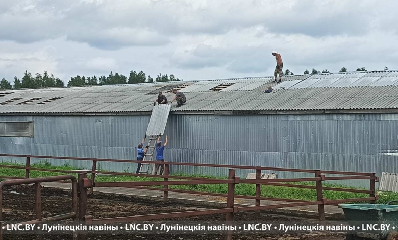 На 17 июля восстановлению после урагана подлежат 864 строения в Лунинецком районе