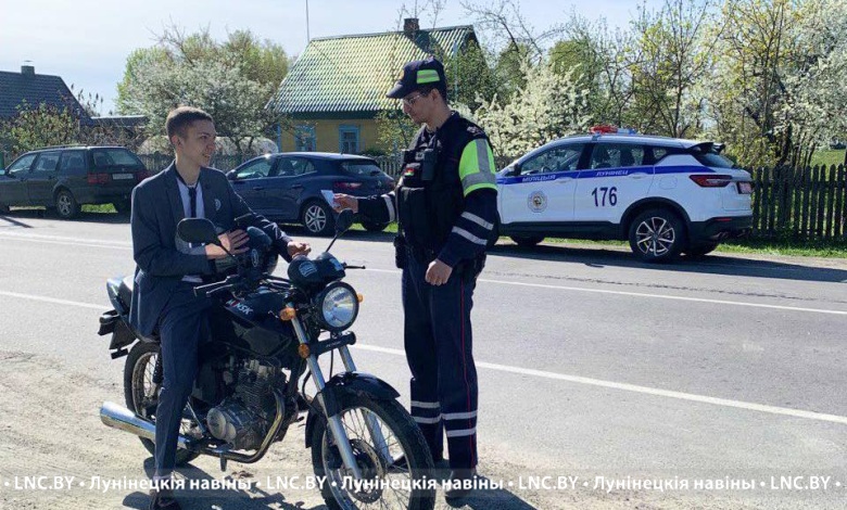 ГАИ усиливает контроль за мотоциклистами в Лунинецком районе 