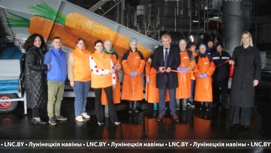 Новую линию шоковой заморозки овощей открыли в ФХ "Новицких" Лунинецкого района