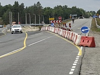 Транспорт на автодороге М10 поедет через реку Случь по объездному мосту