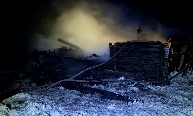 Хозпостройка сгорела в деревне Черебасово Лунинецкого района