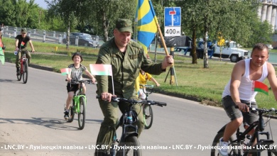 Велопробег совершили военнослужащие-связисты в Лунинце