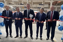 На ОАО "Спецжелезобетон" открыли новую линию по производству тротуарной плитки