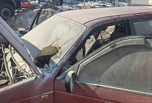 В Микашевичах загорелся автомобиль