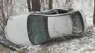 Автомобиль вылетел в кювет в Лунинецком районе