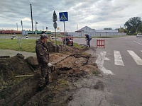 Благоустройство: начались работы на одном из перекрестков Лунинца