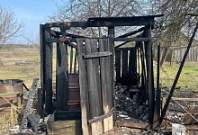 Сарайчик сгорел в агрогородке Бостынь Лунинецкого района