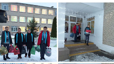 Волонтёры в Лунинецком районе дарят новогоднее настроение 