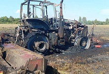 Трактор загорелся при заготовке трав в Лунинецком районе