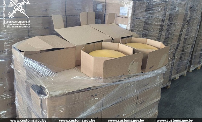 Пытались незаконно вывезти в Россию 28 тонн сыра на более чем 2,5 млн. бел. рублей