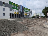 Улица Гагарина в Лунинце преображается вместе со школой №1