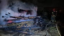 Огонь уничтожил хозяйственную постройку в Лунинецком районе