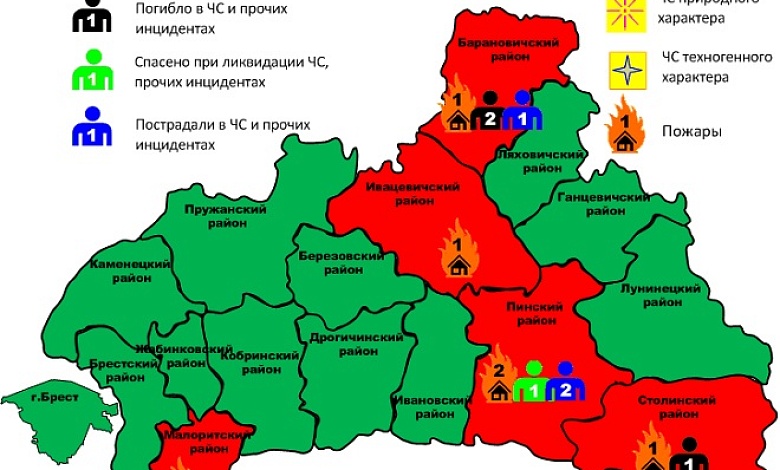 Люди гибнут. За сутки в Брестской области произошло 6 пожаров