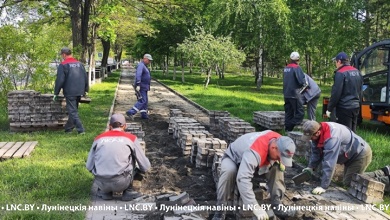 В Микашевичах продолжается активное благоустройство