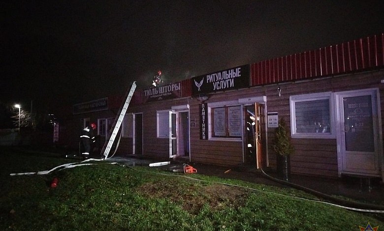 Торговый павильон горел на рынке в Жабинке