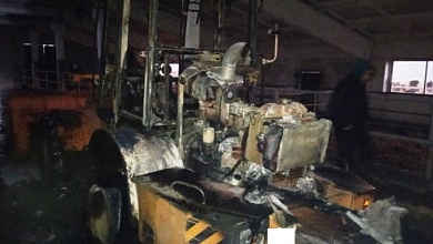 Погрузчик сгорел в Брестской области
