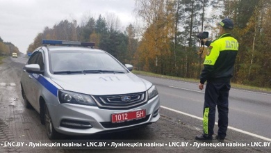 Превышение скорости! Госавтоинспекция отрабатывает автодороги Лунинецкого района