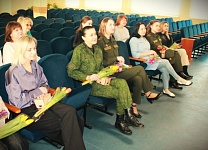 Женщин чествовали в 56 зенитном ракетном полку в Лунинецком районе