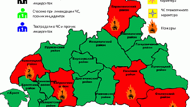 Шесть пожаров за сутки произошло в Брестской области