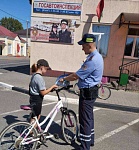 Сотрудники ГАИ раздают фликеры в Лунинецком районе