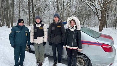 На озере Белое в Лунинецком районе работал «Зимний патруль»