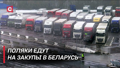 Тысячи людей и машин в пробке. Поляки отчаялись и поехали на закупы в Беларусь | Ситуация на границе