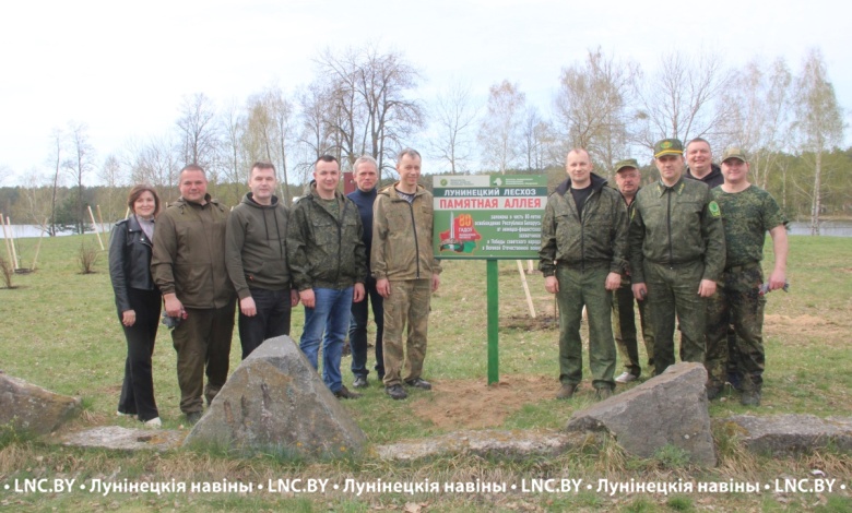 Аллея Памяти создана на озере Белое в Лунинецком районе