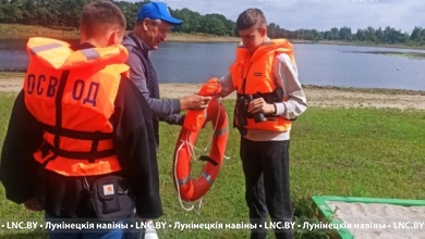 Обучение провели на спасательном посту в Лунинце