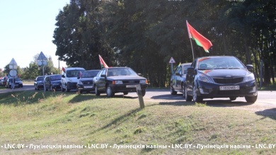 Автопробег состоялся в Лунинецком районе