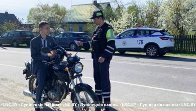 ГАИ усиливает контроль за мотоциклистами в Лунинецком районе 