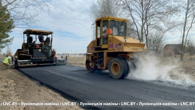 Дорожные работы активно ведутся в деревне Дребск