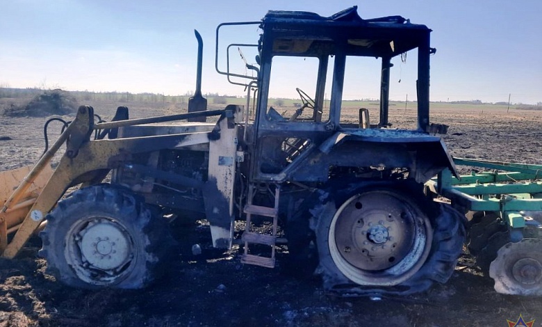 Трактор сгорел в Брестской области